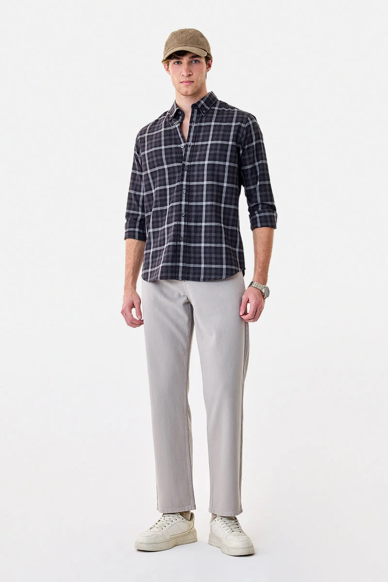 سنيتش Slim Fit Checks 100% Cotton Shirt